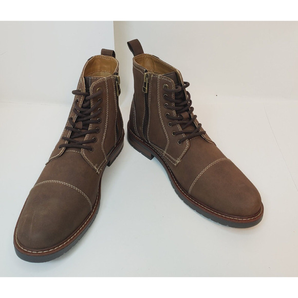 Dockers Mens 10.5M Rawls Logger Boots Tan Brown Lace Up Synthetic Leather main image 7